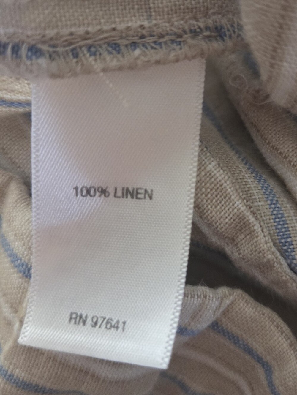 J.Jill Love Linen 100% Linen Striped Drawstring Pants Coastal Preppy Large Tall - Picture 9 of 10